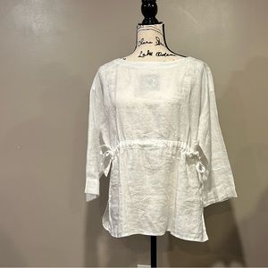 Eileen Fisher Bateau Neck 3/4 Sleeve Top